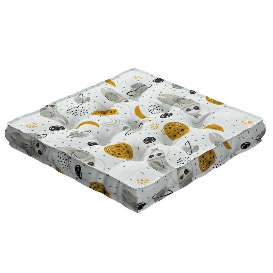 Siedzisko Tomi, biało-szara, 40 x 40 x 6 cm, Magic Collection