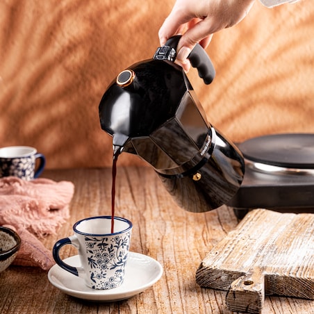 Kawiarka espresso Kafeterka ciśnieniowa indukcja KINGHOFF 300ml 6 filiżanek