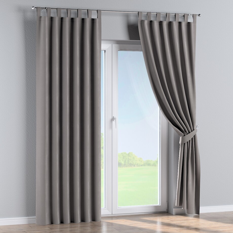 Zasłona na szelkach 1 szt. 130x245 gołębi szary