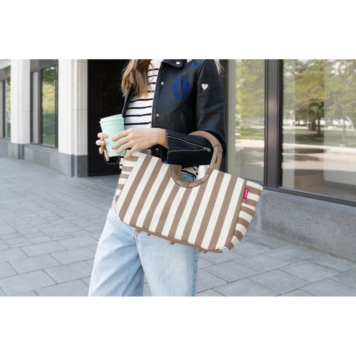 Torba LOOPSHOPPER M, summerstripes coffee