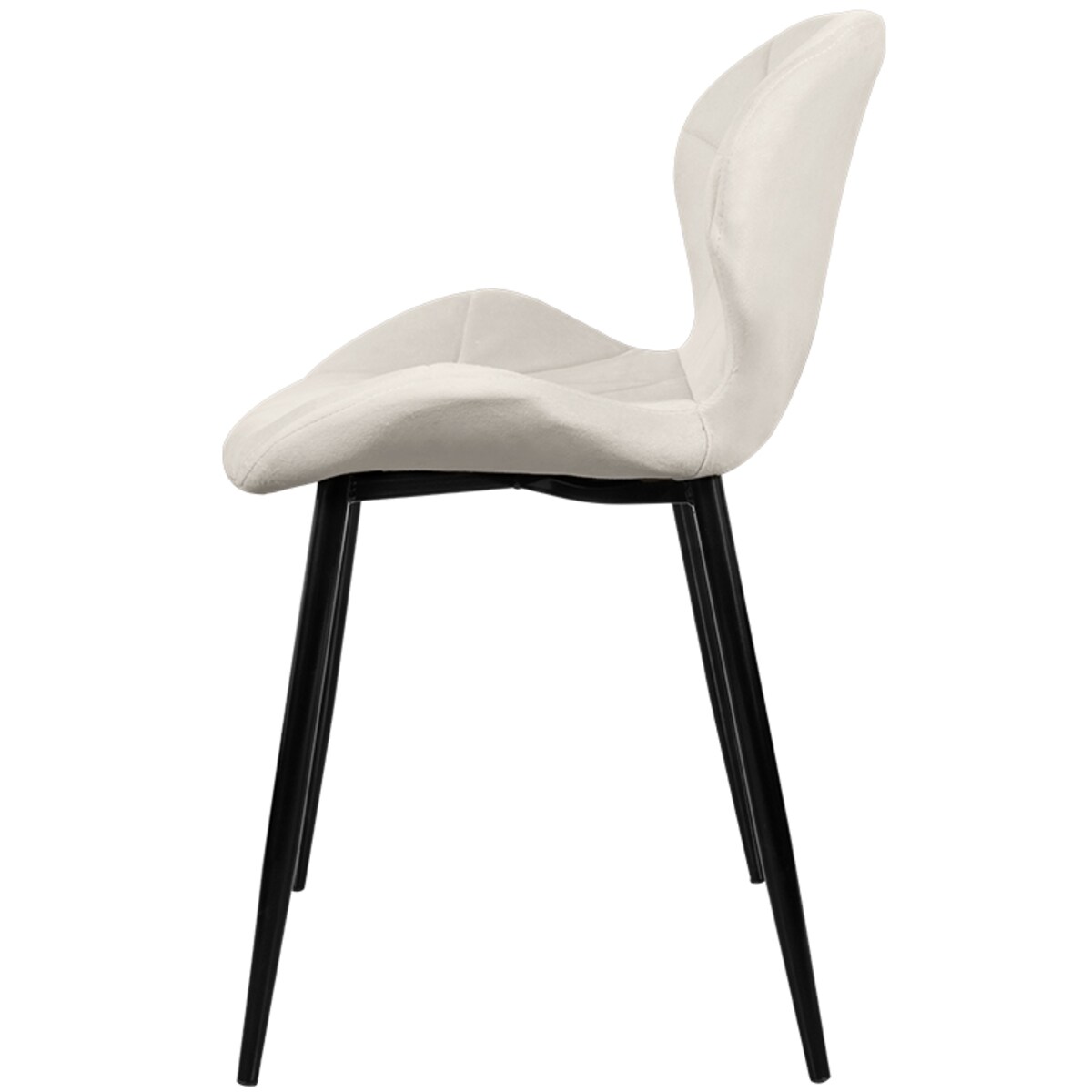 Krzesło tapicerowane skandynawskie nowoczesne welurowe beżowe