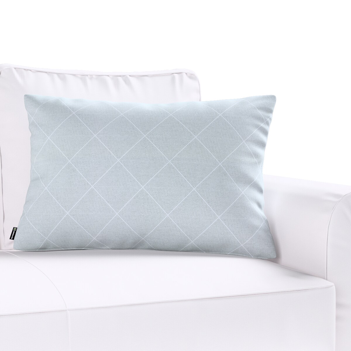 Poszewka Kinga na poduszkę prostokątną 60x40 szaro-srebrne romby