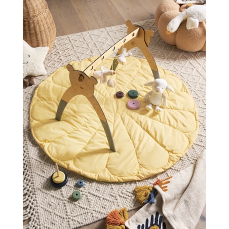 Mata do zabawy kwiat 110 x 110 cm żółta ELIZJUM