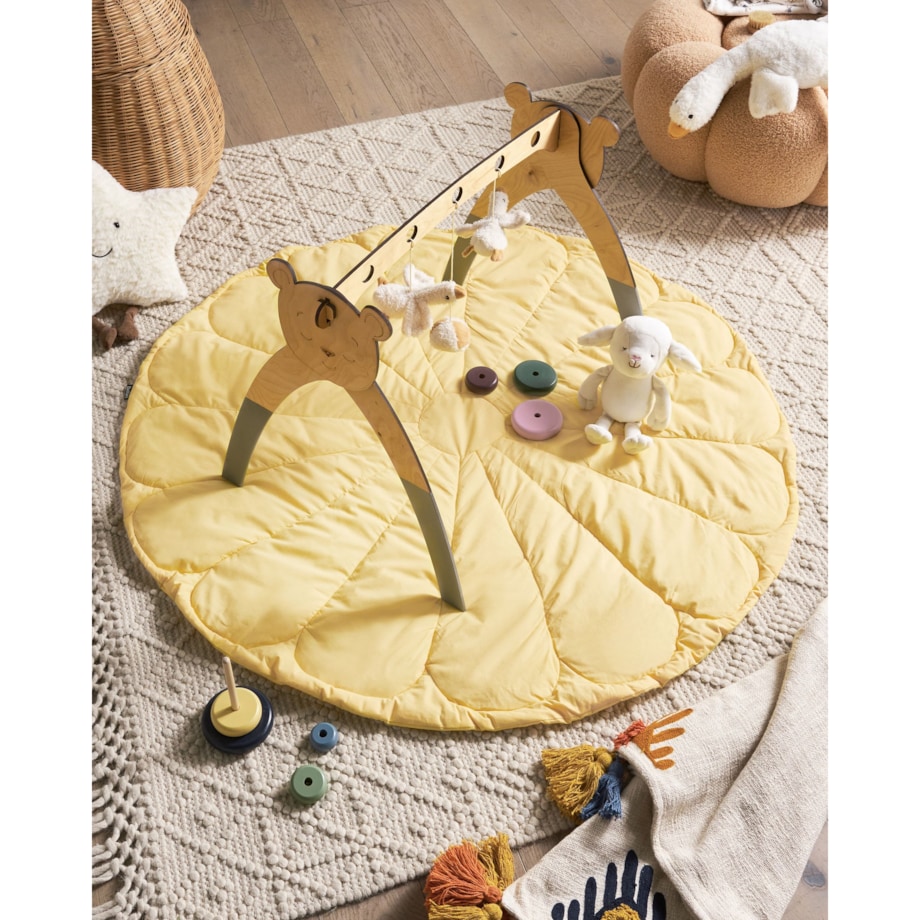 Mata do zabawy kwiat 110 x 110 cm żółta ELIZJUM