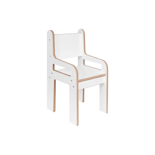 Krzesełko krzesło dla dzieci DREWNIANE dziecięce Białe CERTYFIKOWANE