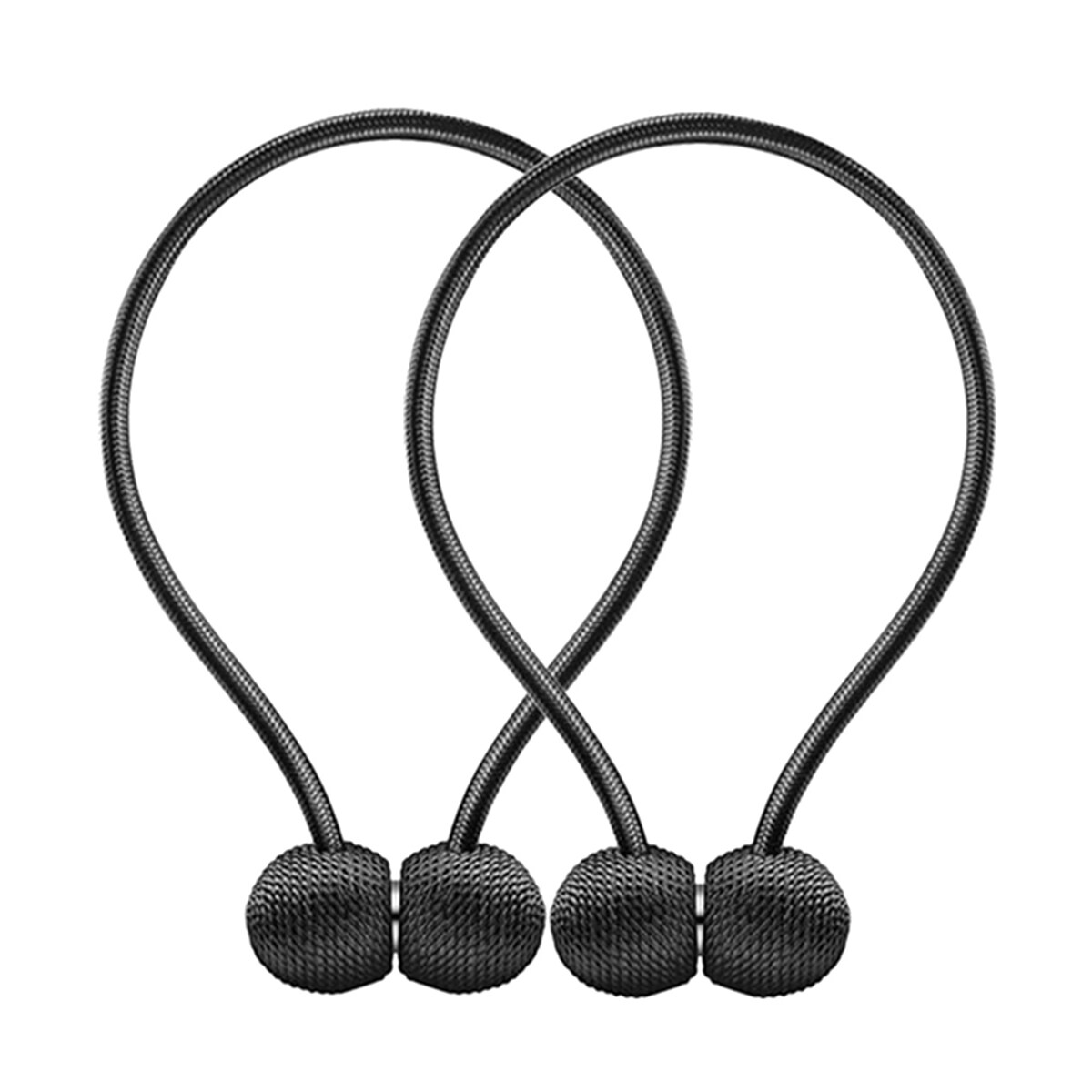 Klamra do spinania firan i zasłon czarna 2szt