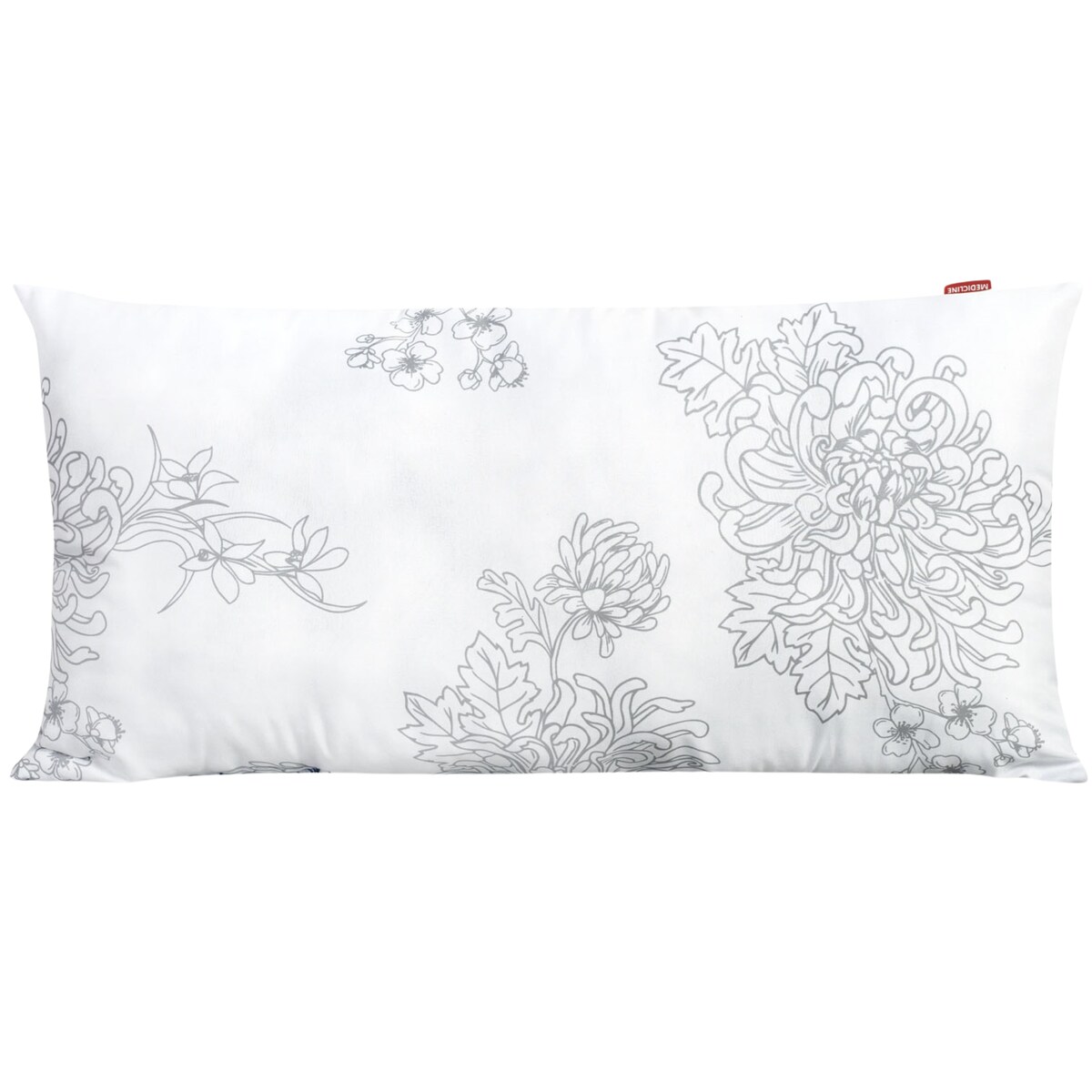 Poduszka Do Spania 80X40 Cm Antyalergiczna Z Mikrofibry Kulka Silikonowa Wzór Kwiaty