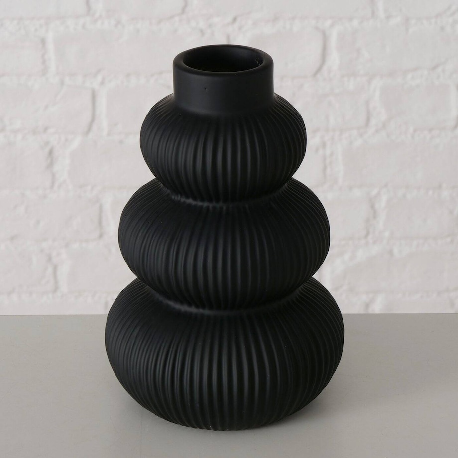 Wazon ceramiczny czarny MAURICE, 21 cm
