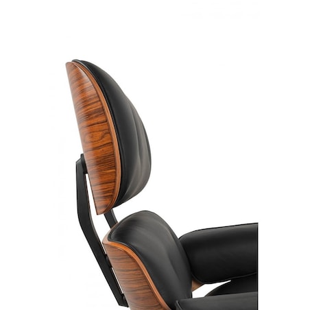Wypoczynkowy fotel Lounge KH1501100151 do salonu brązowy skórzany