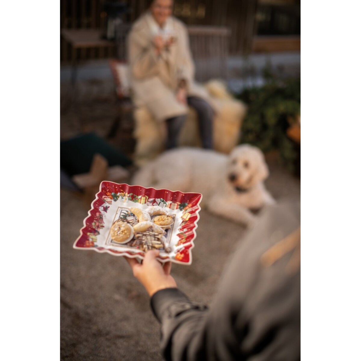 Półmisek kwadratowy św. Mikołaj za oknem Toy's Fantasy, 23 x 23 x 3.5 cm, Villeroy & Boch