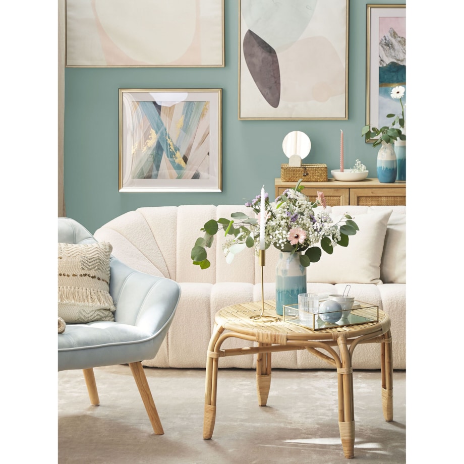 Zestaw 2 świeczników żelazny złoty BUNYU