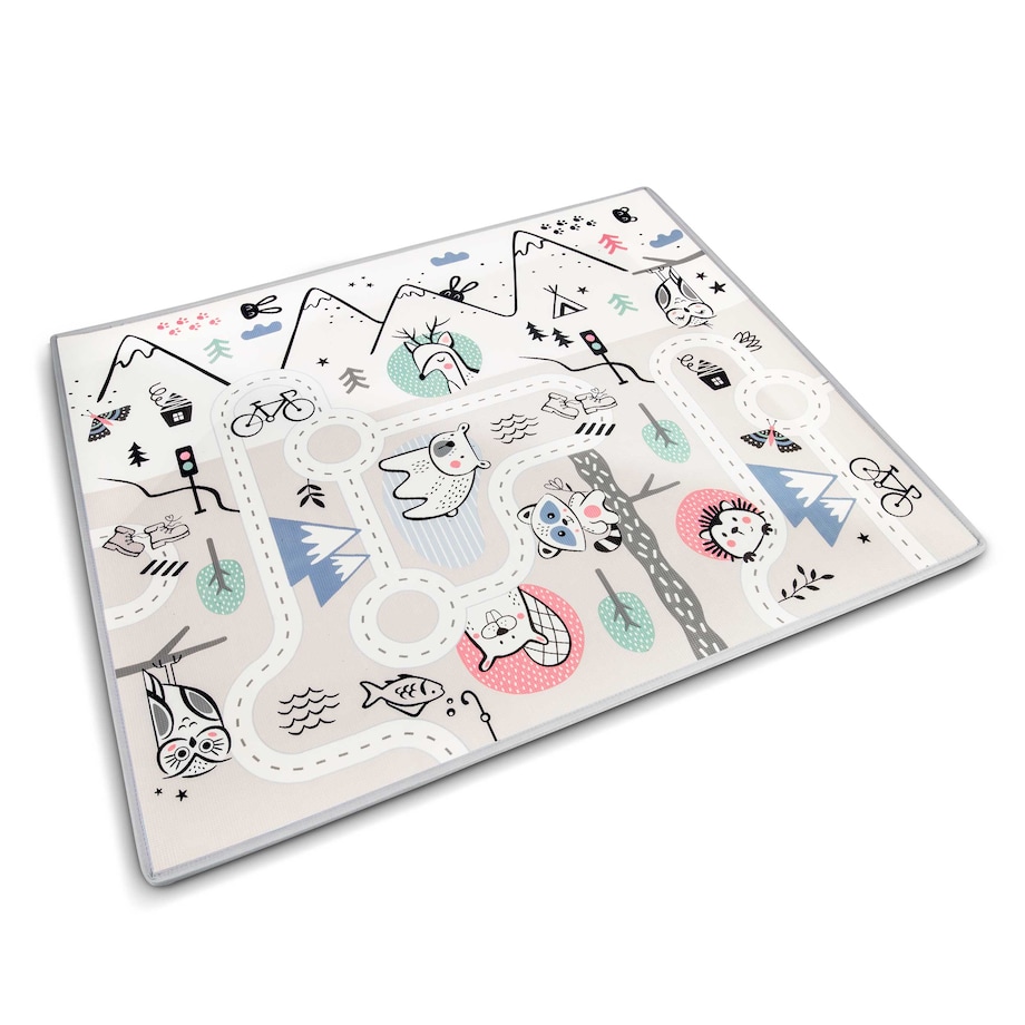 Mata piankowa edukacyjna dwustronna zwijana duża 180x150cm Nukido