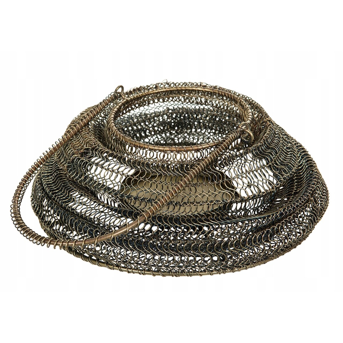 LAMPION STYL LOFT metalowy złoty wys. 23cm