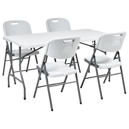 Zestaw ogrodowy dla 4 osób CUGNOLI Składane Biały