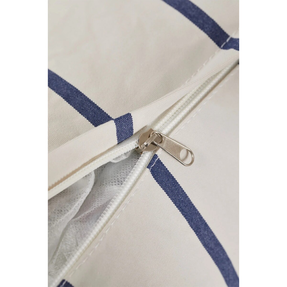 Fotel ogrodowy Amaro paski biało-granatowe