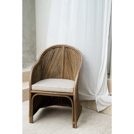 FOTEL RATTANOWY TEGAL DORIS CIEMNY