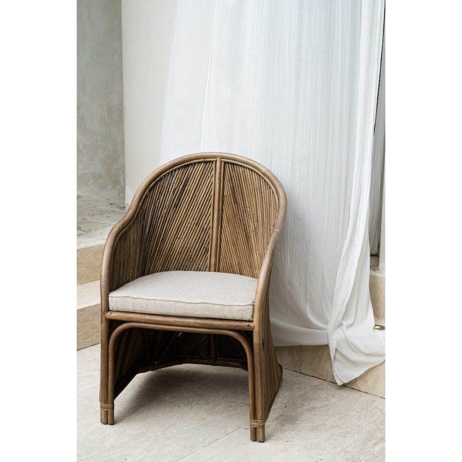 FOTEL RATTANOWY TEGAL DORIS CIEMNY