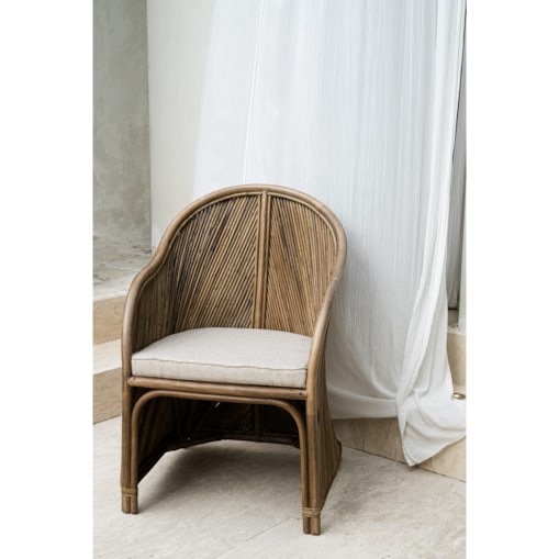 FOTEL RATTANOWY TEGAL DORIS CIEMNY