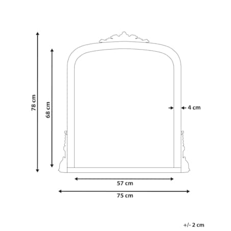 Lustro ścienne Złoty SUSSEY
