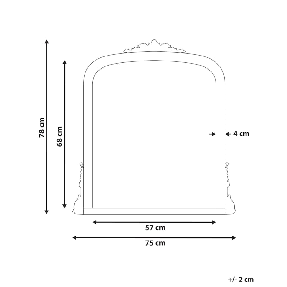 Lustro ścienne Złoty SUSSEY