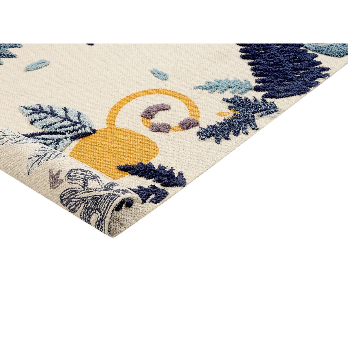 Dywan dziecięcy bawełniany w zwierzęcy wzór 80 x 150 cm wielokolorowy NAIBOS