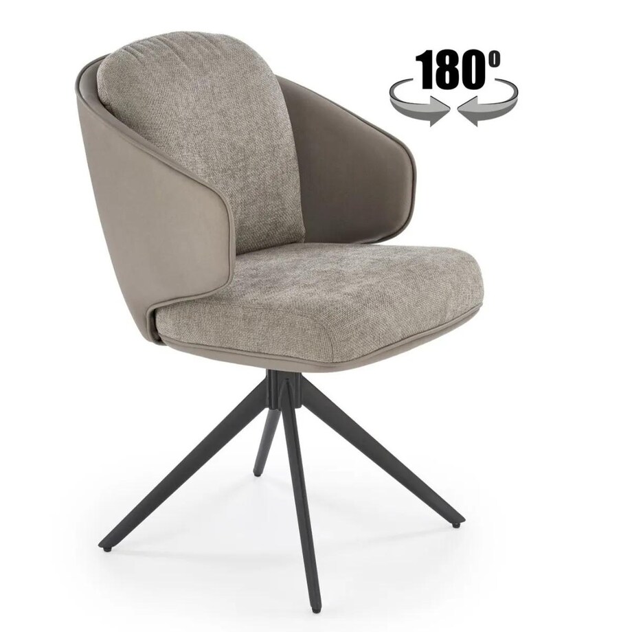 Krzesło tapicerowane K554 szare obracane