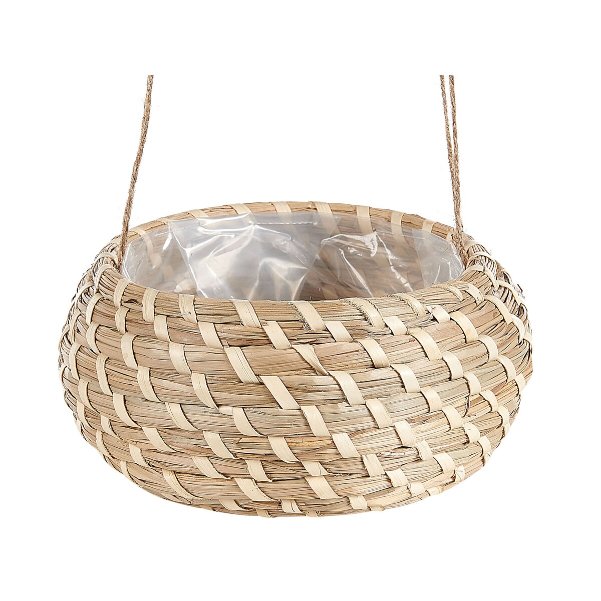 Zestaw 2 wiszących doniczek z trawy morskiej naturalny REMORA