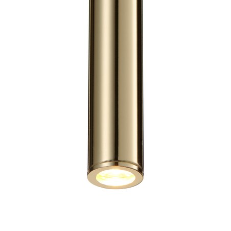 Lampa wisząca do jadalni Golden Pipe DN916 Step sopel tuba złota
