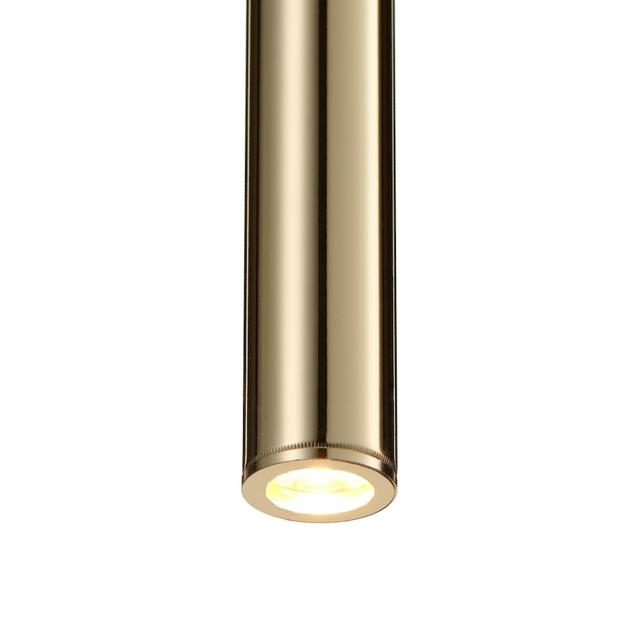 Lampa wisząca do jadalni Golden Pipe DN916 Step sopel tuba złota