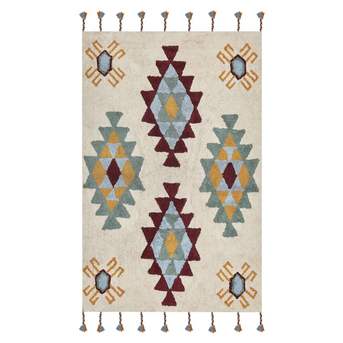 Dywan bawełniany 140 x 200 cm wielokolorowy DUZCE