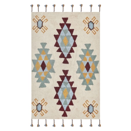 Dywan bawełniany 140 x 200 cm wielokolorowy DUZCE