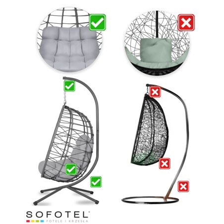 Fotel wiszący kokon ogrodowy składany huśtawka Tihuana Sofotel