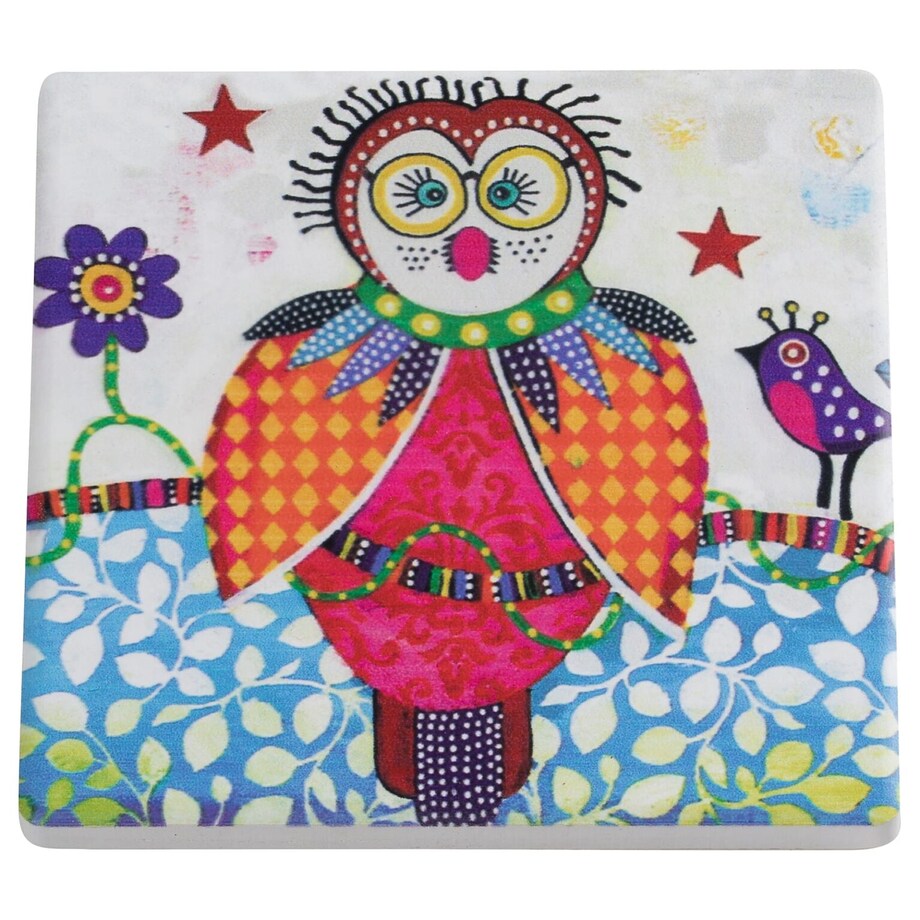 Podkładka pod kubek Smile Style Boobook, biała z nadrukiem