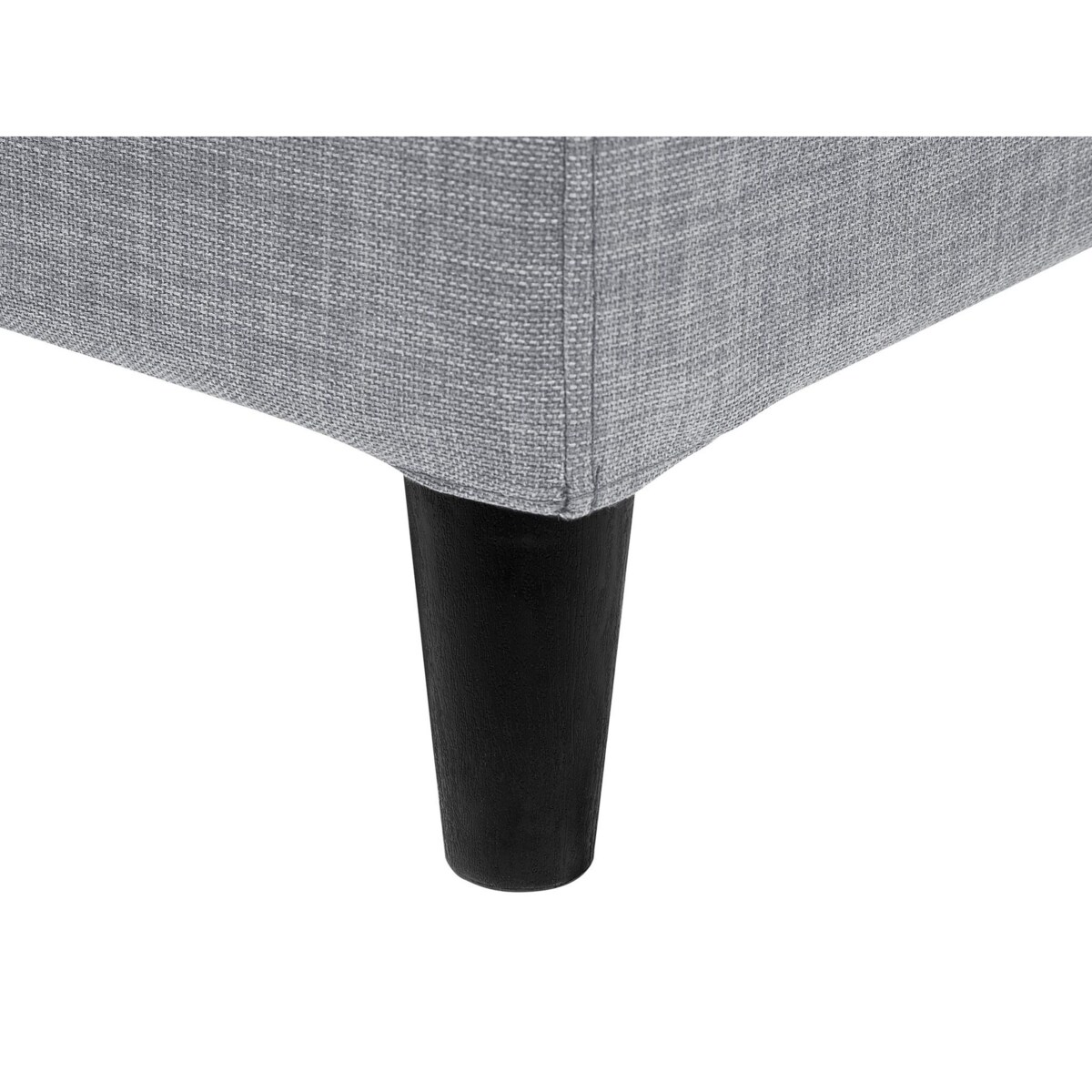 Łóżko tapicerowane LED 160 x 200 cm szare FITOU