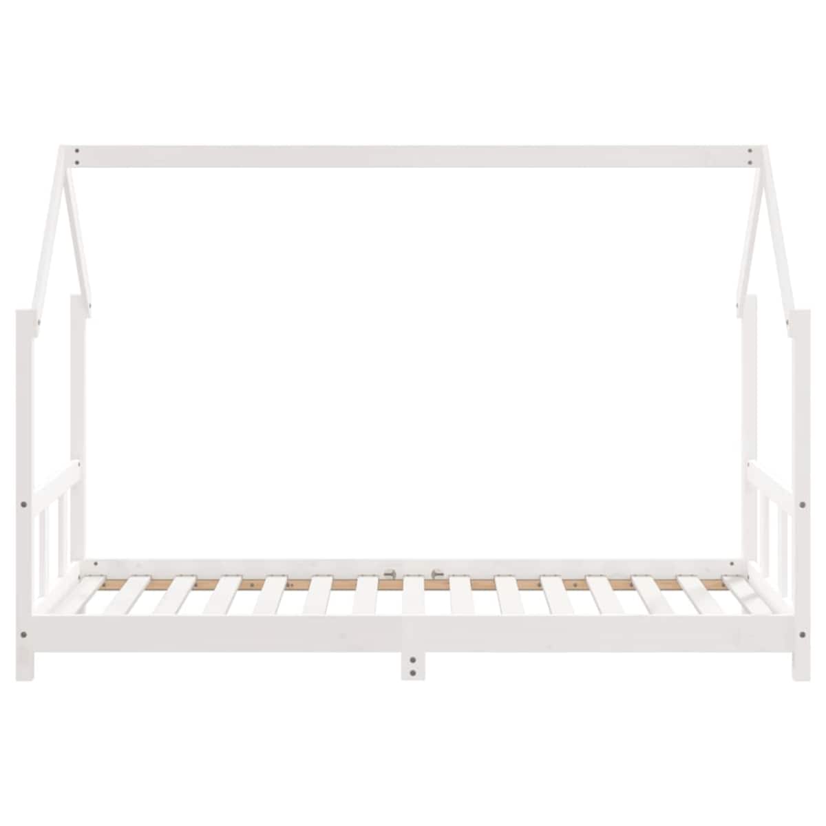 vidaXL Rama łóżka dla dzieci, biała, 90x190 cm, drewno sosnowe