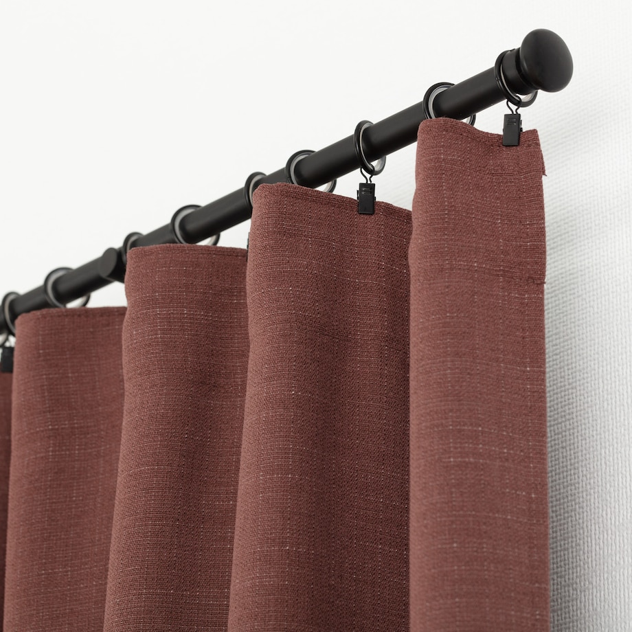 Zasłona BASIC na taśmie marszczącej 140x280cm wrzosowy brąz 1 szt. 140x280 brązowy