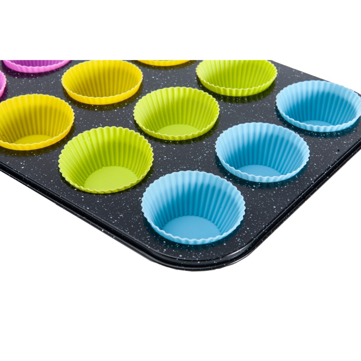 Forma do pieczenia z silikonowymi foremkami 12szt. BRUNBESTE BB-1030