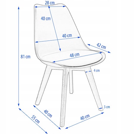 4 X Krzesło Do Jadalni Kuchni Stołu Zestaw Komplet Oslo Beżowe