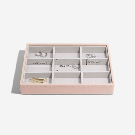 Szkatułka na biżuterię Stackers 9 komorowa classic różowa