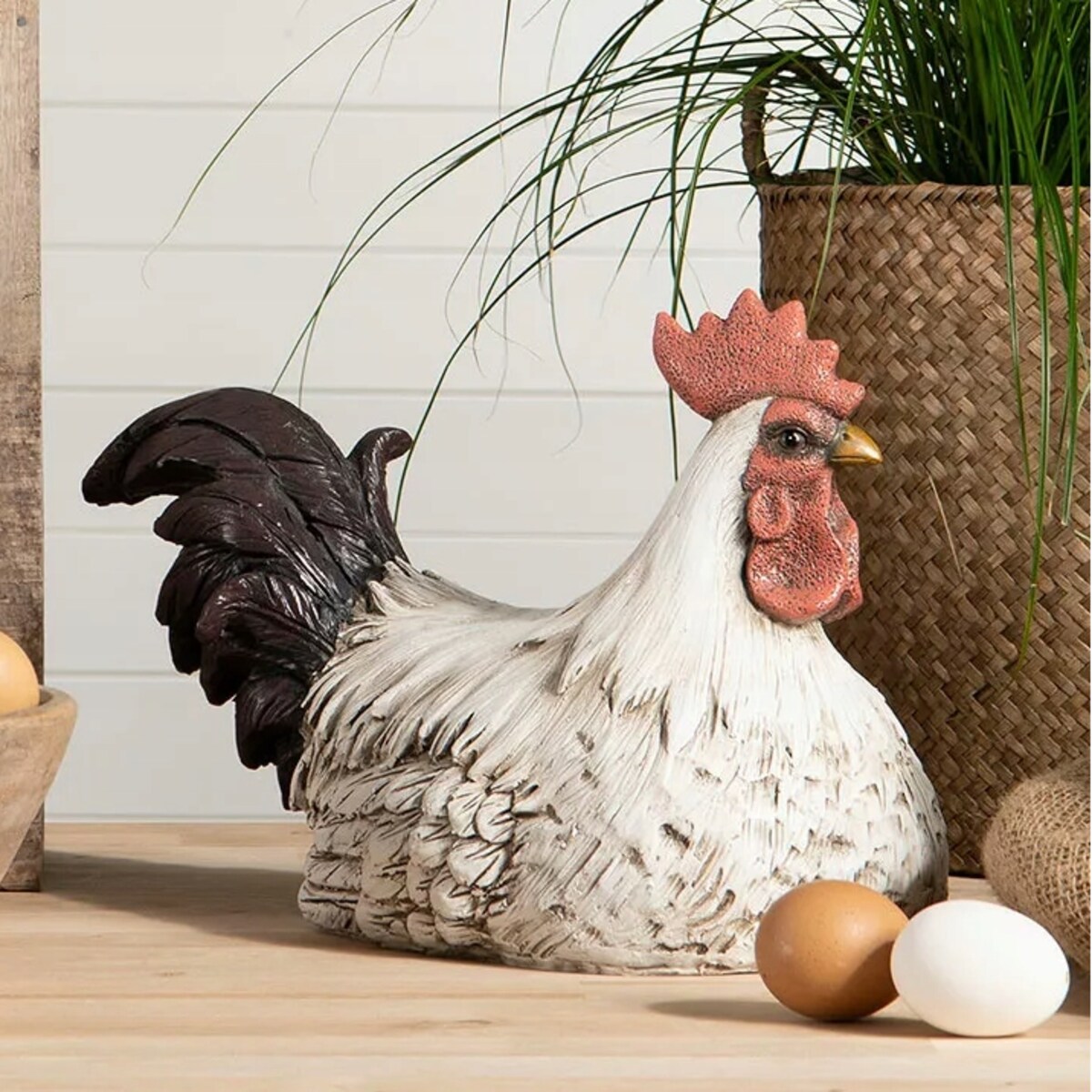 KOGUT FIGURKA WIELKANOCNA DEKORACYJNA NA WIELKANOC KURA DEKORACJA DO OGRODU