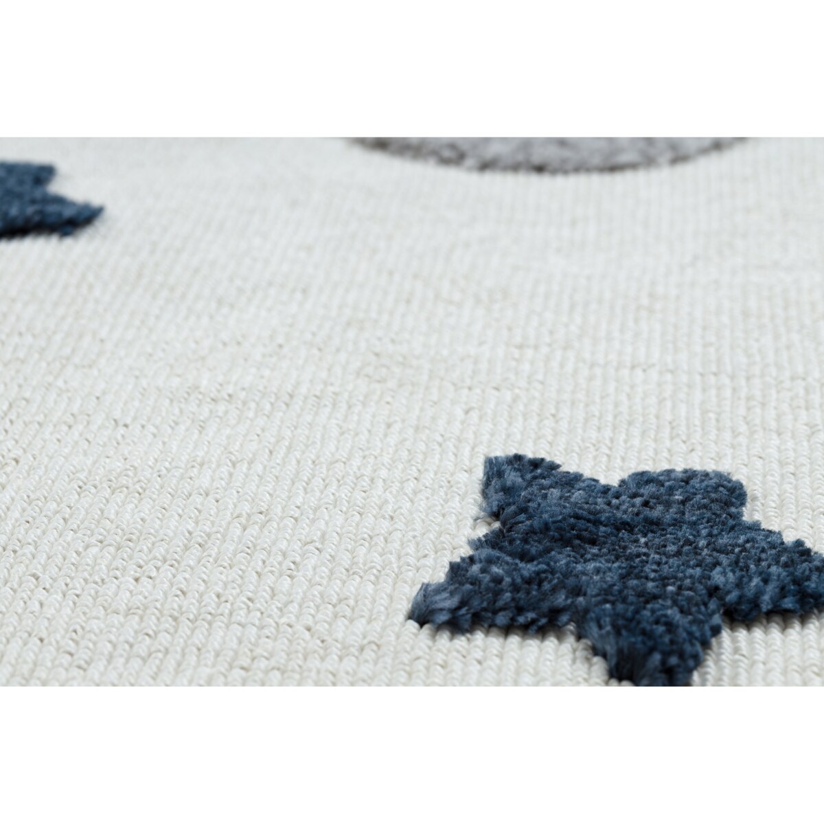 Dywan YOYO GD75 biały / szary - Gwiazdki, 80x150 cm