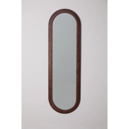 Owalne lustro ścienne z drewna dębowego 50x165 cm Munar