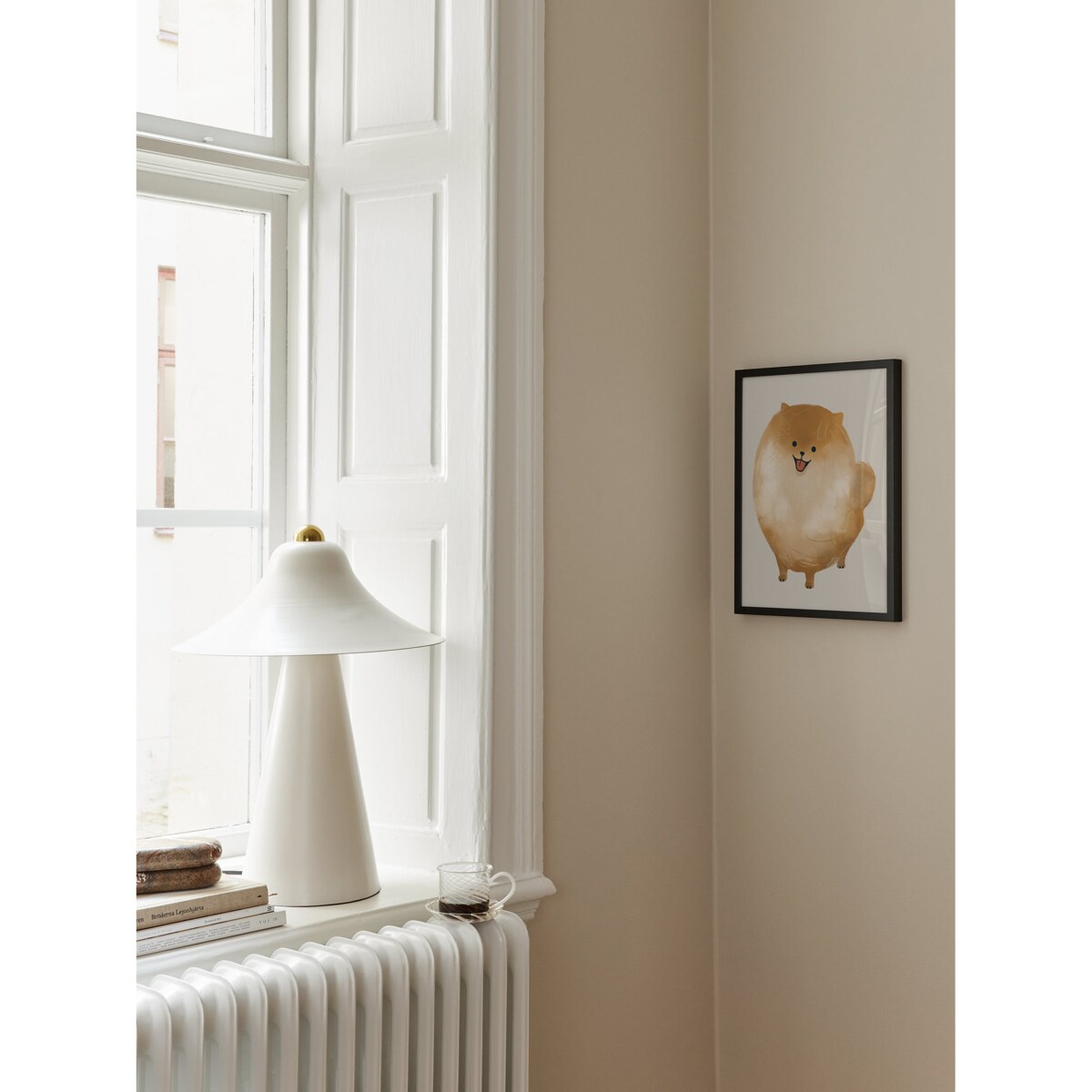 Poster Story, Plakat, Obraz - Puszysty Piesek z Serduszkami, wymiary 70 x 100 cm