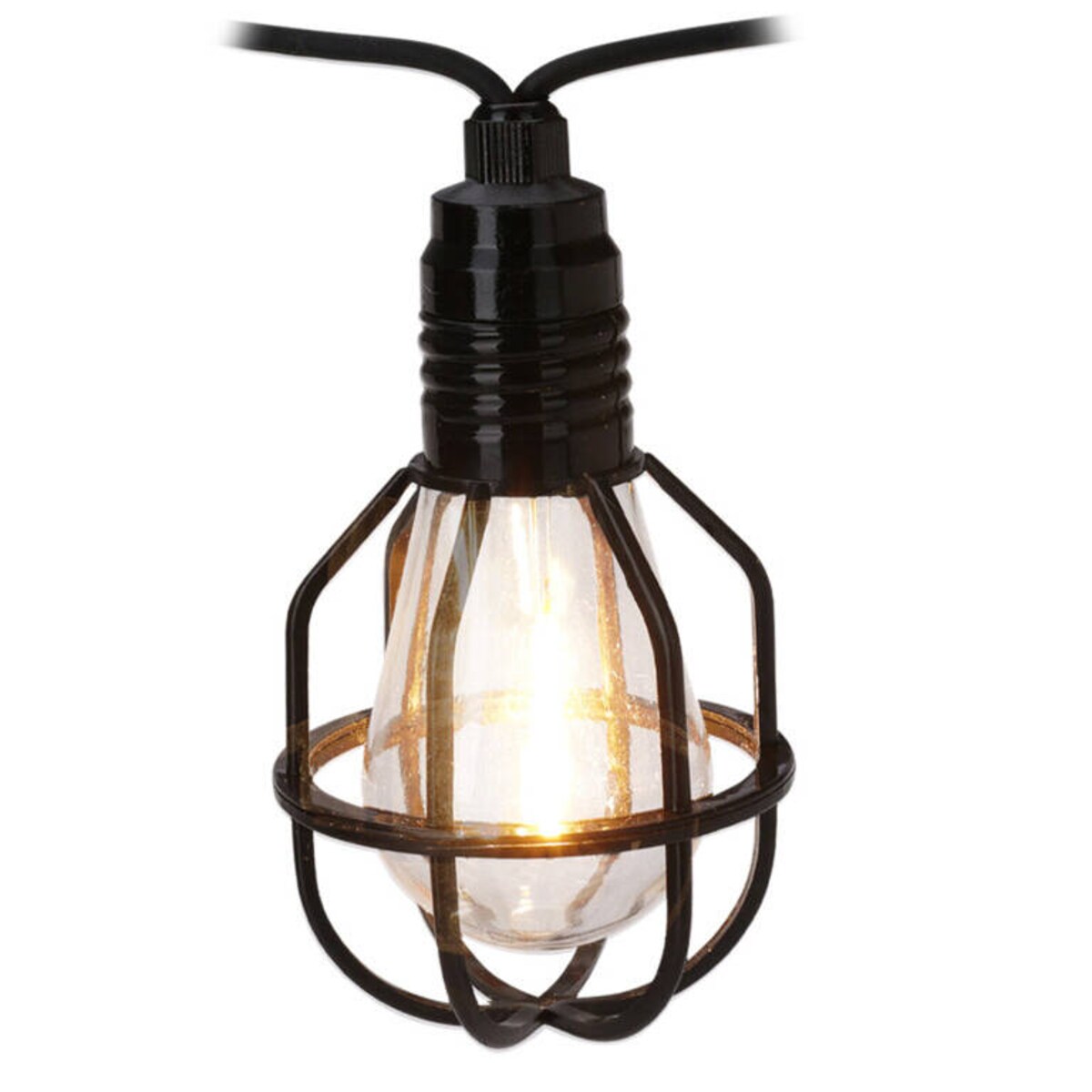 Girlanda solarna do ogrodu PARTY ALL NIGHT, 10 lampek w industrialnym stylu