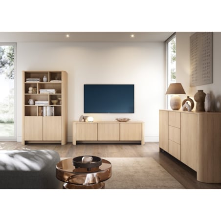 Regał pojemny o zaokrąglonych kształtach, Dąb Vincenza