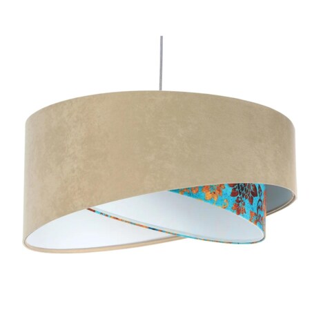Lampa wisząca EMBLEM beżowa/biała