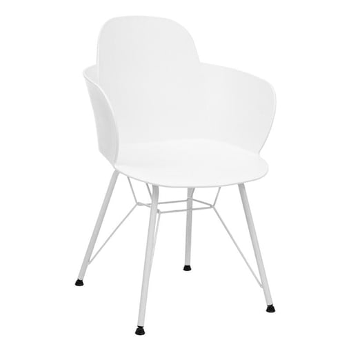 Stylowe krzesło ogrodowe w kolorze białym Emma