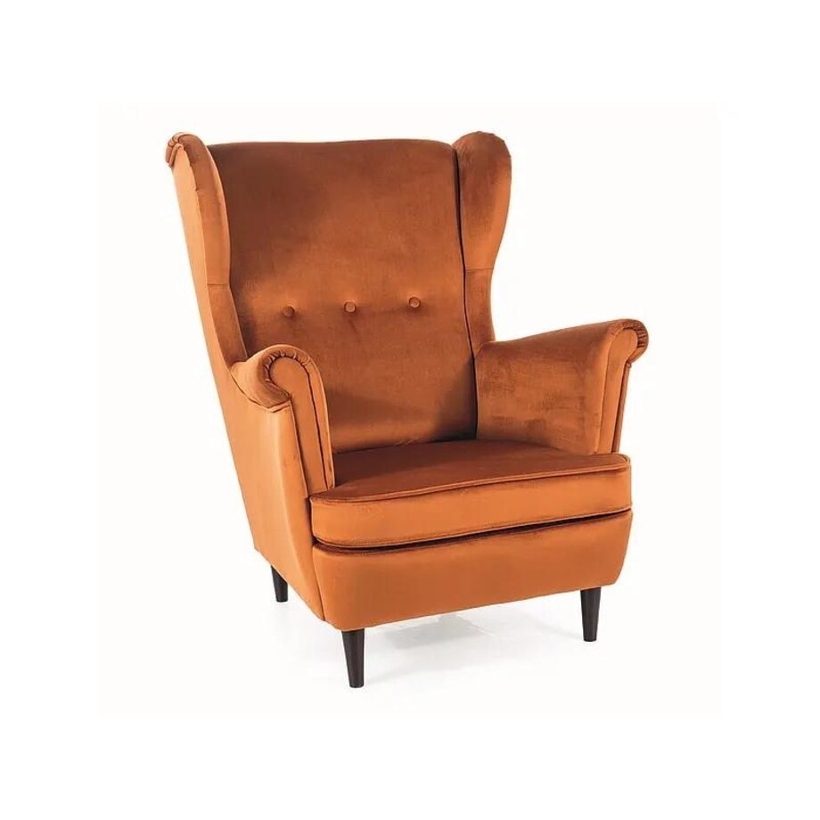 Fotel uszak LORD VELVET cynamonowy