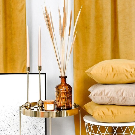 Miodowa zasłona Werona z weluru 140x230cm