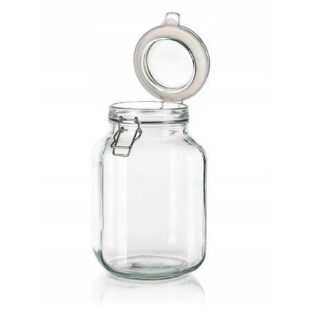 4x Słoik hermetyczny z klipsem szklany na przetwory ogórki weki 2 L soki